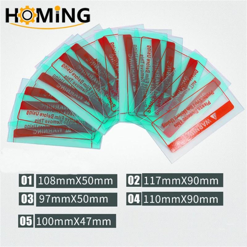 116x90x1mm Welding Helmet Lens Cover Polycarbonate Transparent Protective Plate Sheet Film For Auto Darkening Welding Masks welding shield cover welding helmet