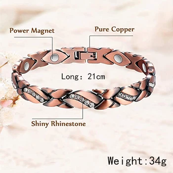 3500 Gauss Copper Magnetic Bracelet 1
