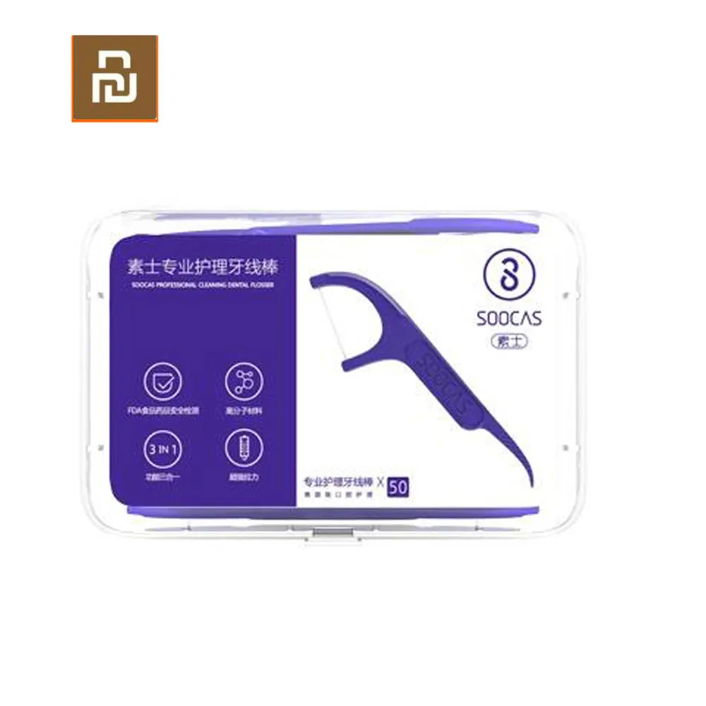 Original Soocas Dental Floss Daily Tooth Cleaning Professional Superfine 50pcs/set