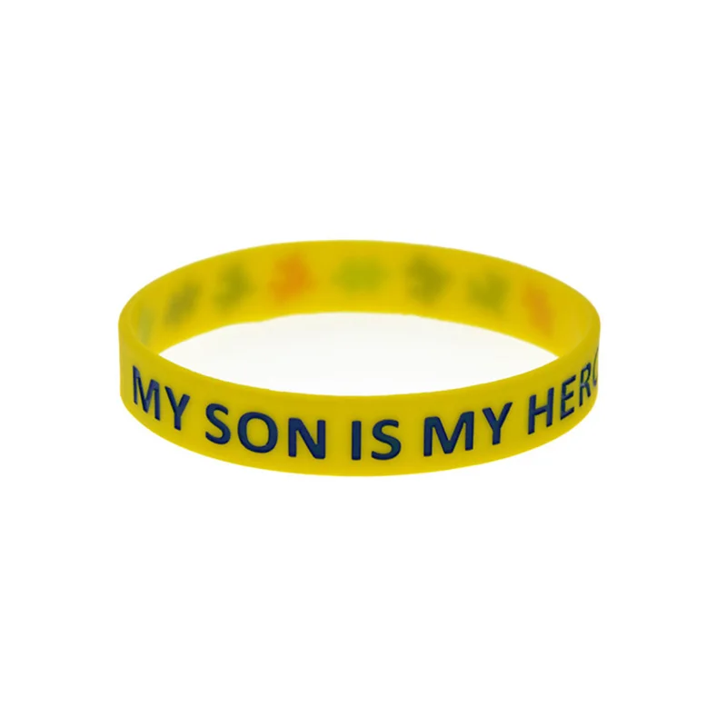 1 PC My Son Is My Hero Silicone Wristband Autism Awareness Inspirational Bracelets 5
