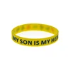 1 PC My Son Is My Hero Silicone Wristband Autism Awareness Inspirational Bracelets 5