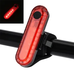 USB Rechargeable LED Bike Tail Light - Bright Rear Safety Light (Red)