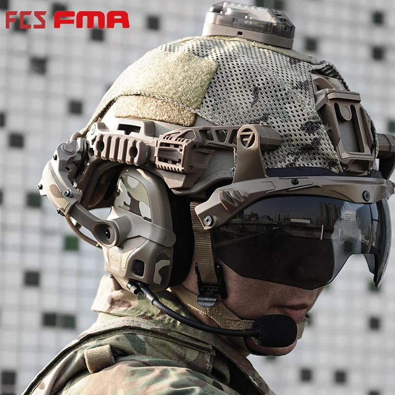 

Тактическая гарнитура FMA FCS для связи, шлем Венди, аксессуары для подключения к мосту, камуфляжные наклейки с микрофоном