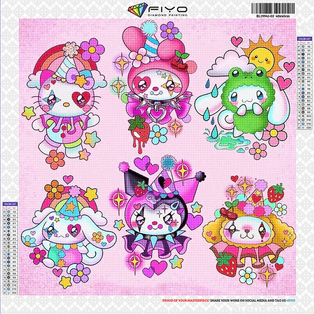 Sanrio Diamond Painting Hello Kitty New Collection 2023 Full Diamond Mosaic  5D DIY Cross Stitch Kits Diamond Art Home Decoration - AliExpress
