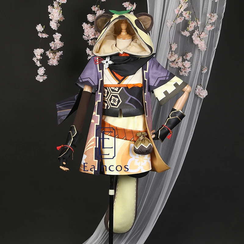 Game Genshin Impact Sayu Cosplay Halloween Party Costume Women Cute Outfit Uniform Full SetTail