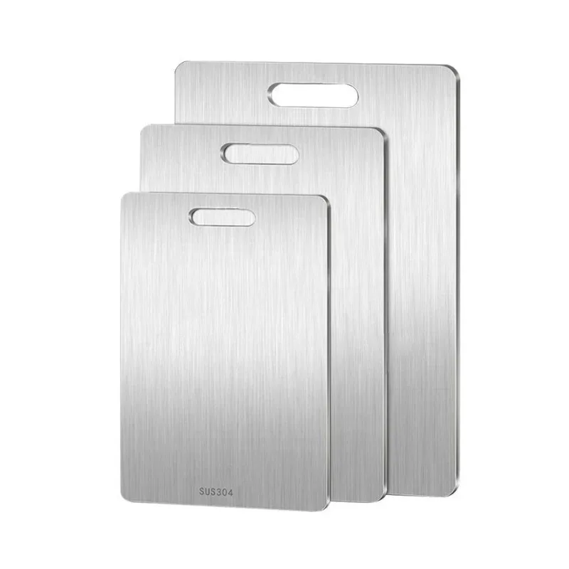 Stainless Steel Cutting Board - Replaces Wood Chopping Boards, Hygienic & Durable Kitchen Upgrade with Double-Sided Non-Scratch