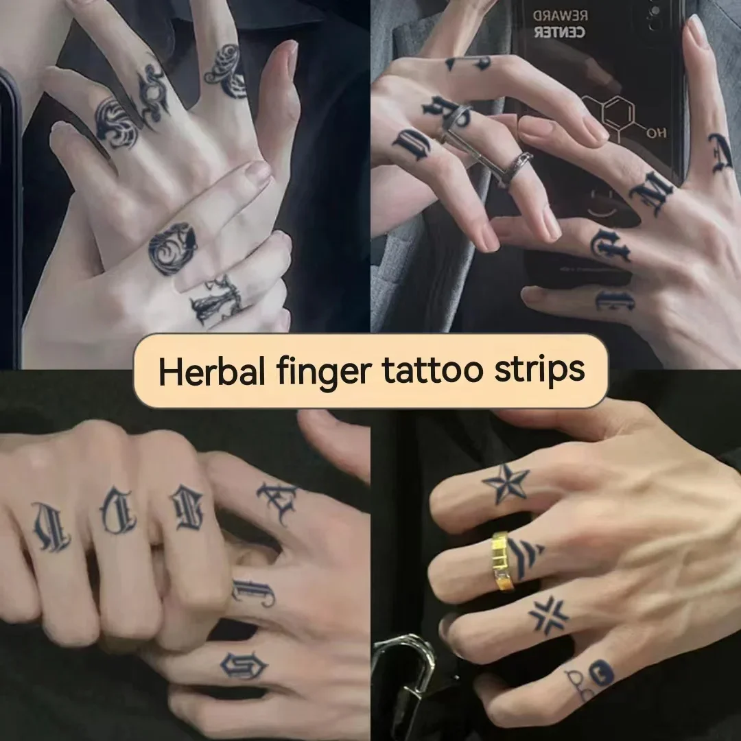 Vinger Terug Kruidensap Tattoo Stickers Waterdicht Duurzaam Semi-permanente  Kleine Patronen Fake Tattoo Mannen Vrouwen Niet reflecterend - AliExpress, image size:1080x1080
