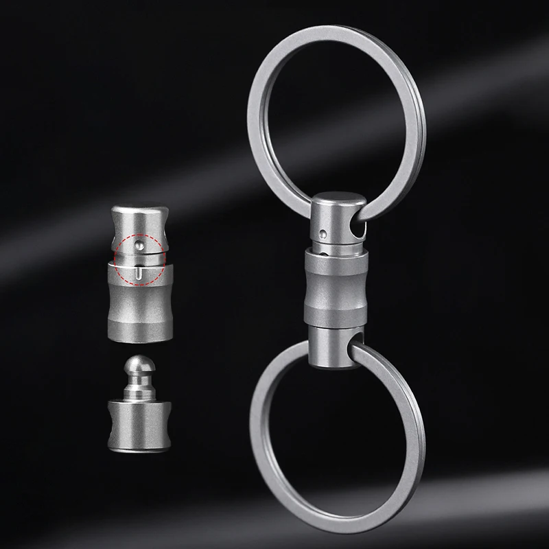 Titanium Alloy Quick Release Keychain - Ultra Light, Durable, Anti-Drop & Anti-Lost EDC Accessory