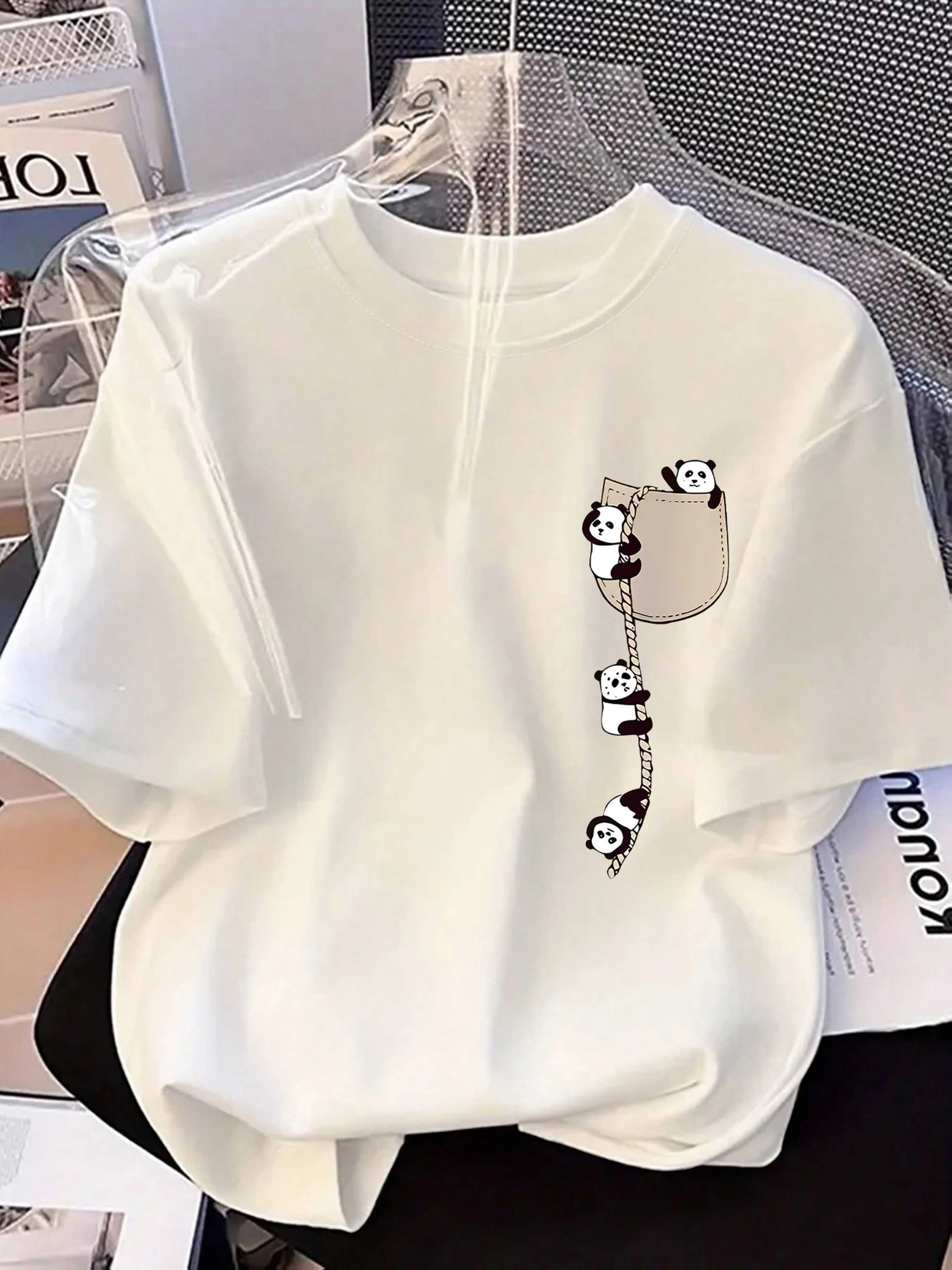 Fashion New Design - Women's Round-neck Panda Print Fashion Short-Sleeved Summer Casual T-shirt women clothes Summer Streetwear 1