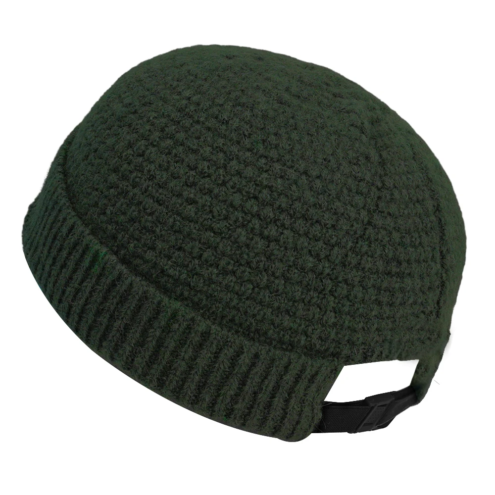 帽子 nounless roll up knit cap/ dark green NOUNLESS ROLL UP KNIT CAP