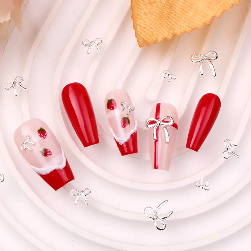 3dネイルパーツ 韓国ネイル ネイルパーツ ツズ-カワイイボウネイルアートチャーム3Dネイルパーツ韓国合金リボン