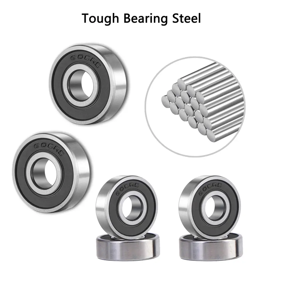 6/12/20pcs 608RS/608ZZ Bearings, Durable Carbon Steel Ball Bearings Skateboards, Longboards, Inline Skates, Roller Skates image 9