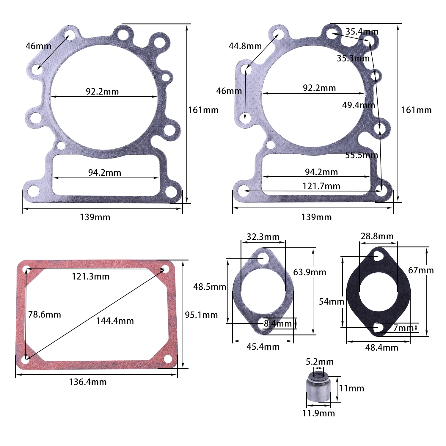 Valve Gasket Set For Brigg & Stratton 31A607 794114 272475S 692137 692236 690968 Trimmer Parts