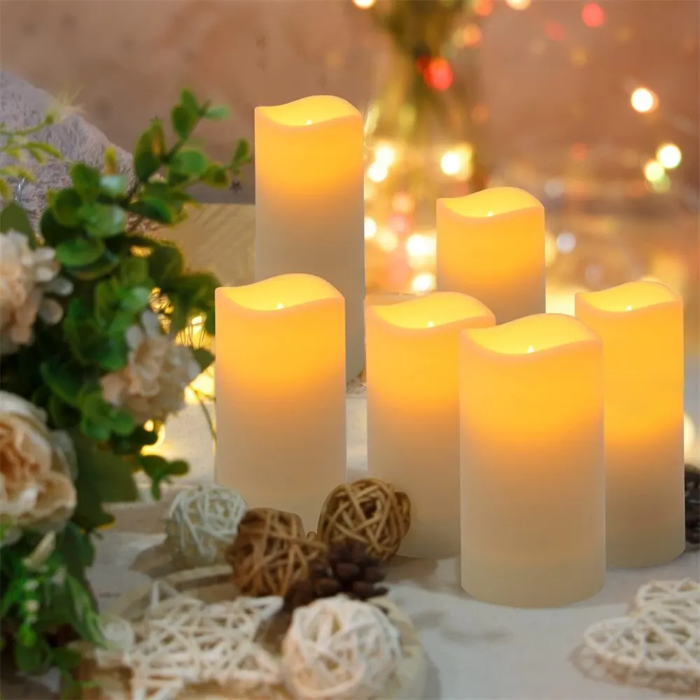 Bougies LED sans flamme pour la décoration de la maison, lumière  chauffe-plat scintillante, flamme simulée, télécommande, à piles, paquet de  12 - AliExpress