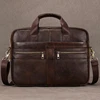 Luufan Genuine Leather Men's Business Handbag 15" Laptop Briefcase Bag Male A4 Document Shoulder Message Computer Bag Work Tote 6