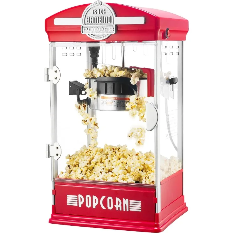 

Great Northern Popcorn Big Bambino Popcorn Machine - Old Fashioned Popcorn Maker with 4-Ounce Kettle, Measuring Cups