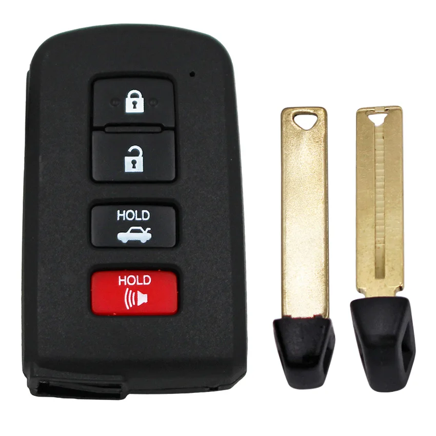 Car Key Shell 2/3/4 Button Smart Remote Fob for Toyota Avalon Camry RAV4 with Emergency Key