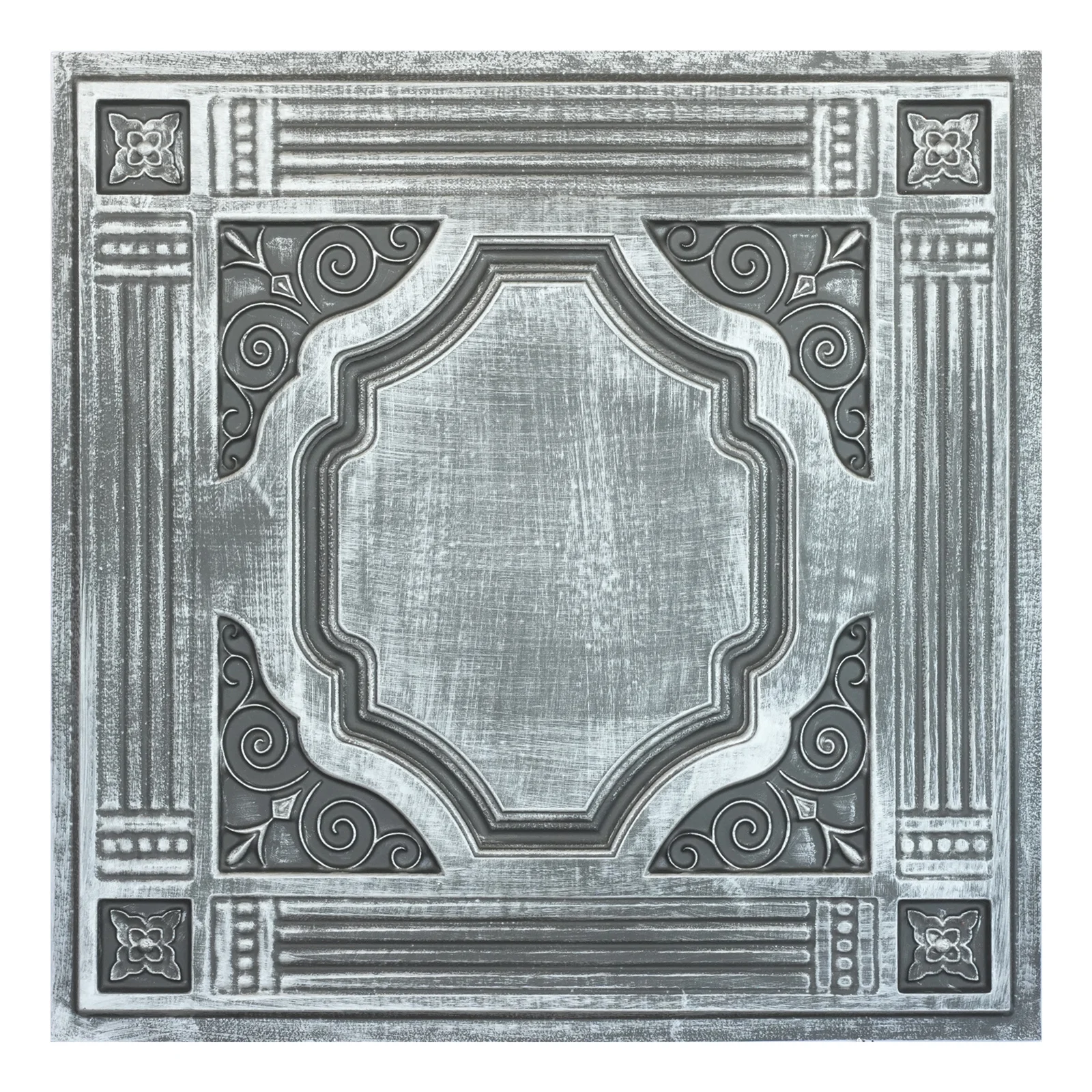 

Faux Tin Glue up/Drop in Suspended Wall Panels home improvement PL65 Antique tin 10tiles/lot