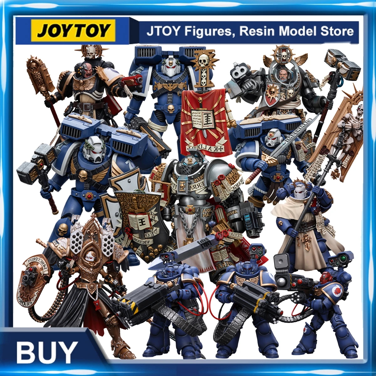 [В наличии] экшн-фигурки JOYTOY Warhammer 40K 1/18, ультрамарины, Серый Рыцари, Калдор Draigo, аниме модельные игрушки, подарки