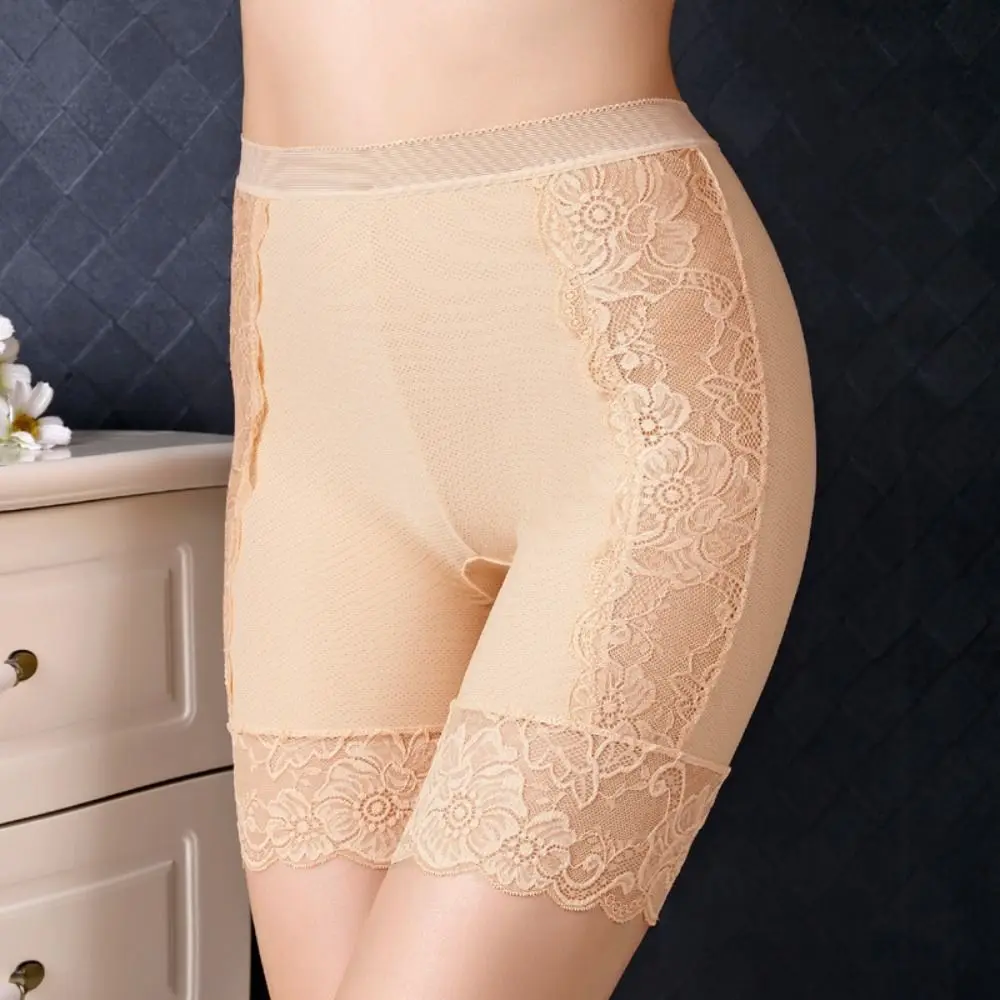 Plus Size Safety Short Pants Women Seamless Under Skirt Boxers For Women Sexy Lace Anti Chafing Panties Underwear safety shorts high waist panties seamless panties cotton panties safety pants lace panties high waist underwear