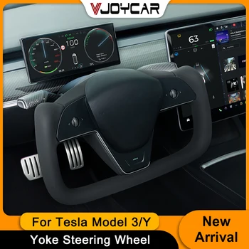 New Arrival Yoke Steering Wheel for Tesla Model Y – Premium Heated Leather, Personalized and Custom Style Handle