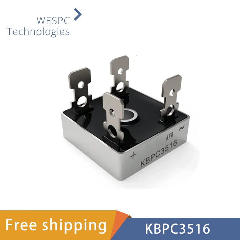 

KBPC3516 KBPC3516W Single Phase Diode Bridge 35A 1600V square bridge stack copper feet