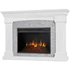 Deland Grand Electric Indoor Fireplace with Remote Control, Realistic Infrared Fireplace with Heater 1