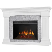 Deland Grand Electric Indoor Fireplace with Remote Control, Realistic Infrared Fireplace with Heater 1