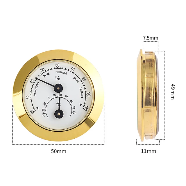 Mini termómetro portátil para salpicadero de coche, medidor de temperatura  redondo, decoración del hogar - AliExpress