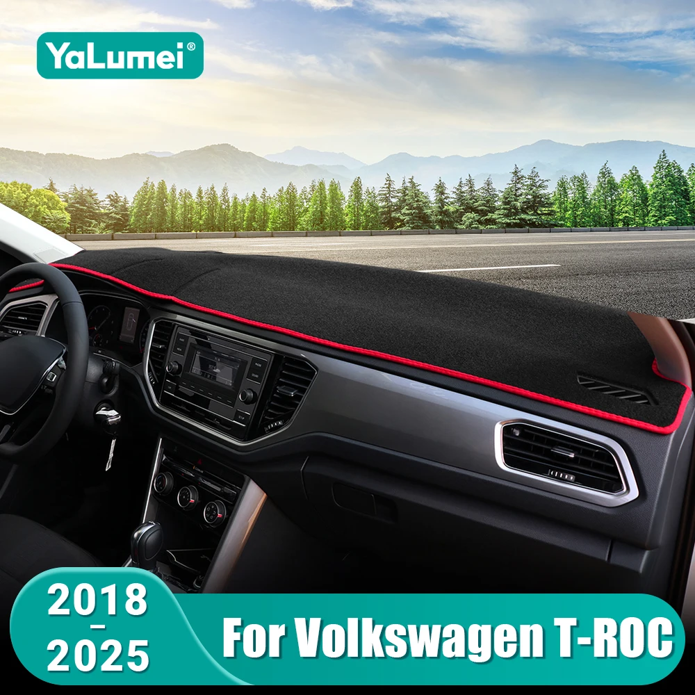 Für Volkswagen VW T-ROC TROC 2018 2019 2020 2021 2022 2023 2024 2025 Auto Armaturenbrett-Matte Sonnenschutz-Abdeckung Rutschfeste Unterlage Zubehör