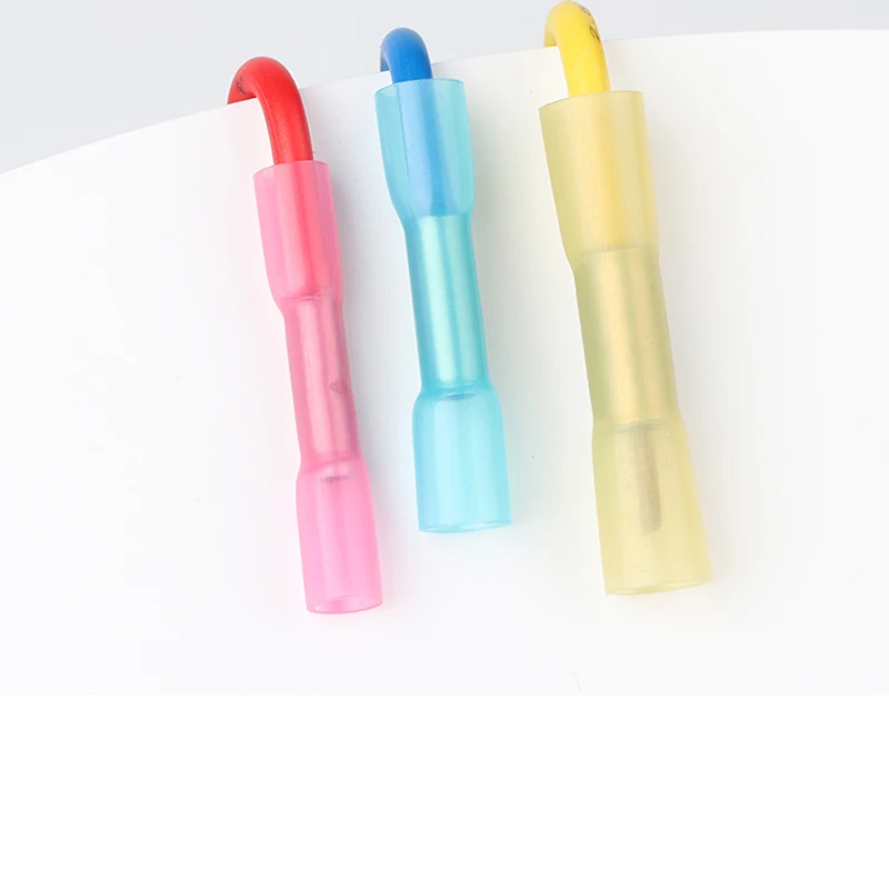 10/50/100pcs Electrical Heat Shrink Butt Crimp Terminals Solder Seal Wire Connectors Terminal Automotive Insulated Waterproof