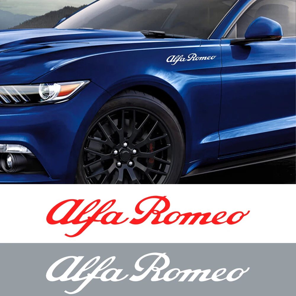 Alfa Romeo Car Logo Trunk Badge Sticker Set - Stylish Auto Decoration Accessories (2-Pack)