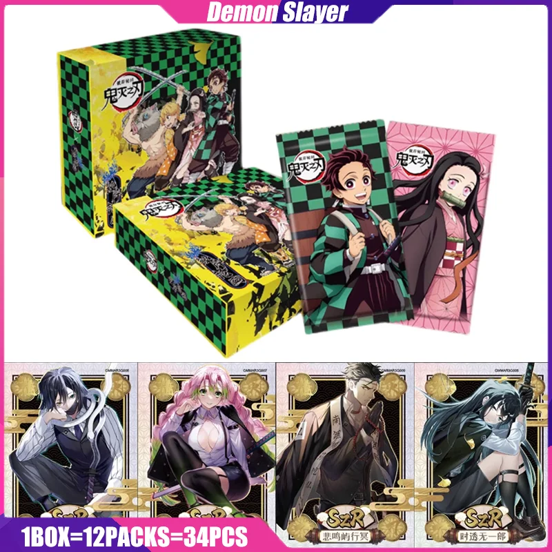 

Demon Slayer Cards MAIKA Anime Figure Playing Cards Booster Box Toys Mistery Box Games Birthday Gifts for Boys and Girls
