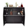 Foldable Portable Bar Cabinet - Rectangular Freestanding Event Bar 2