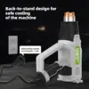 Hot Air Gun with LCD Temperatures Adjustable Heat Gun Thermal Blower Shrink Wrapping With 5 Nozzles high power Construction Drye 6