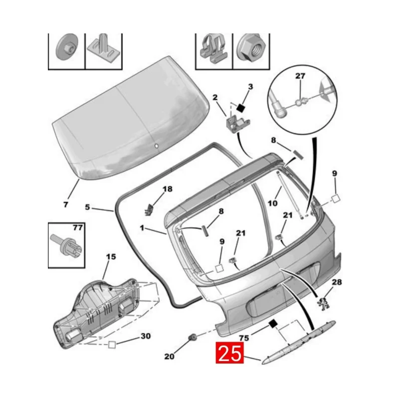 8742Q5 8742F6 8742X7 8742X3 패널 어셈블리 푸조 206 207 (T31) 207 (T33) 차량용 번호판 장식품