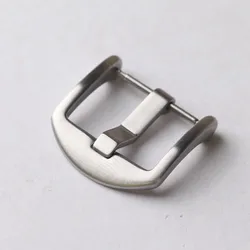 Premium Brushed Matte Buckle in Stainless Steel - Silver, Black, and Rose Gold Finish - 24mm (Silver buckle)