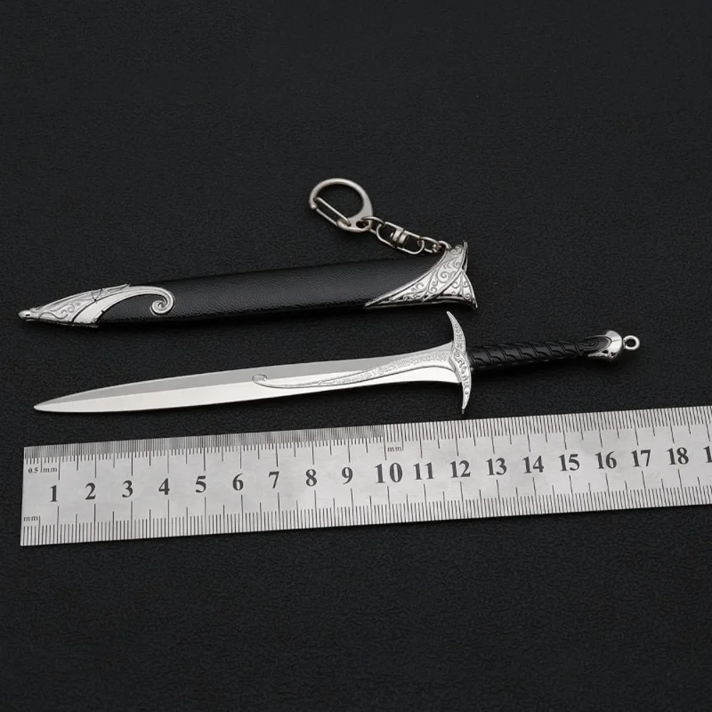 Cosplay Sword Cosplay Toy Cosplay Prop 22cm Baggins Katana Ring Aragorn Sword Metal Ninja Knife Medieval Glamdring Narthil Sword Real Japanese Katana Samurai Sabre