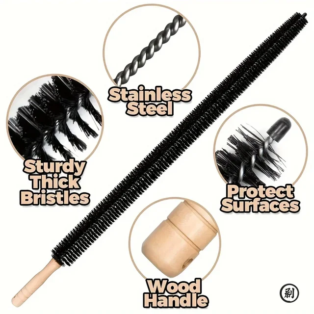 Brosse de nettoyage de radiateur, Machine à laver, brosses de nettoyage de peluches, sèche-linge Long et Flexible, nettoyeur de ventilation, plumeau, outils de nettoyage ménager 5