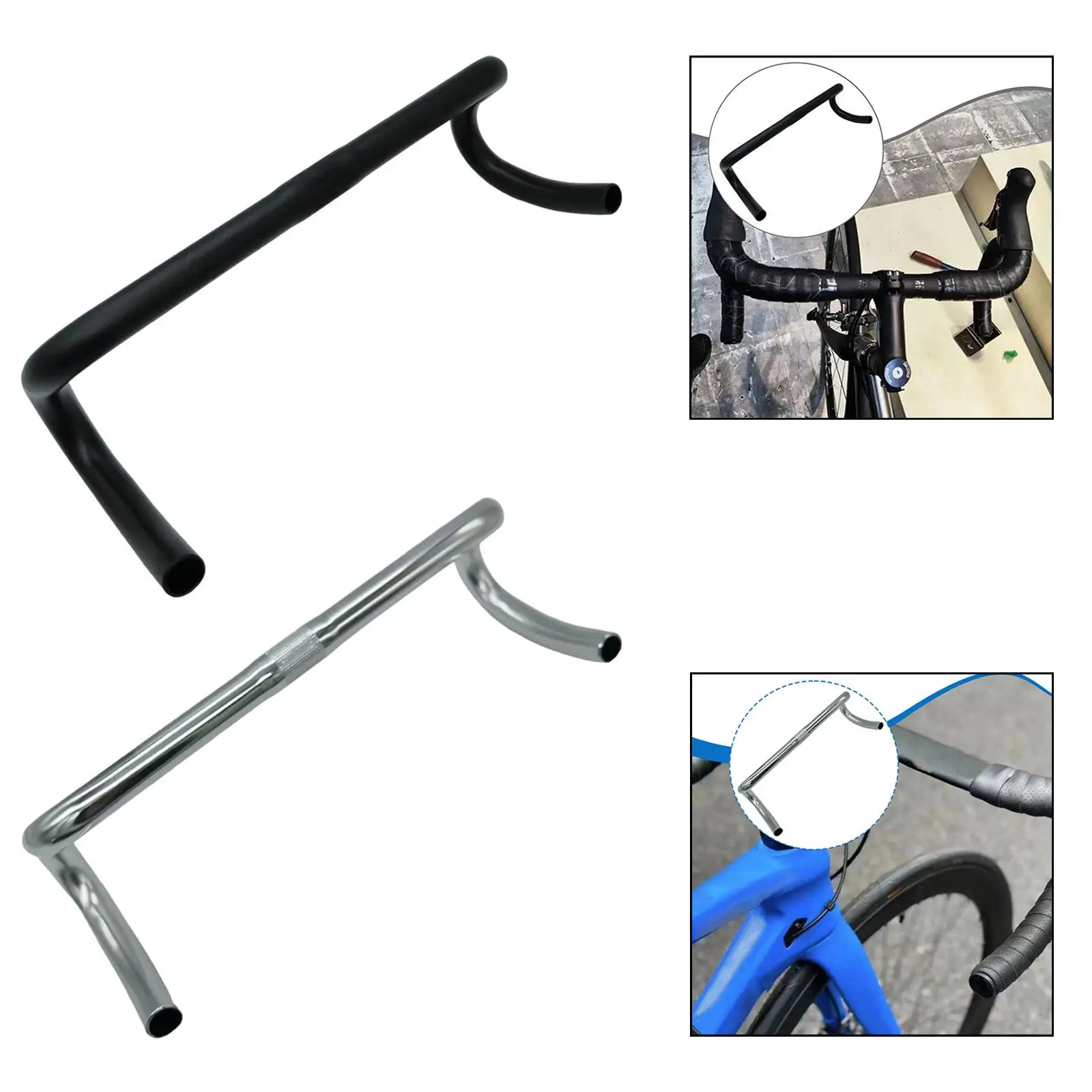 Road Bike Handlebar, Lightweight Aluminum Alloy, Replaces Sturdy Bent Bar, Drop Bar, Curved Bike Handlebar Cycling Accessories