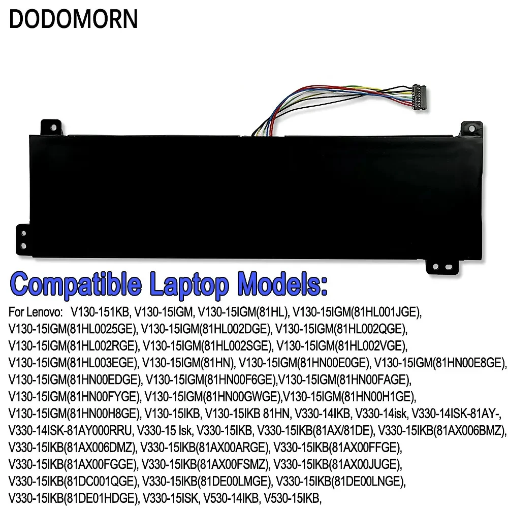 Bateria do Portátil para Lenovo 30wh L17l2pb3 V130151kb 15igm V130-15ikb 81hn V330-14isk81ay V530-14ikb 15ikb 3948mah 2icp6 55 90 - Imagem 2