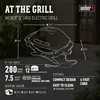 Electric Grill ,Heat Element, Removable Catch Pan, Porcelain-Enameled, Cast-Iron Cooking Grates, Grey 2