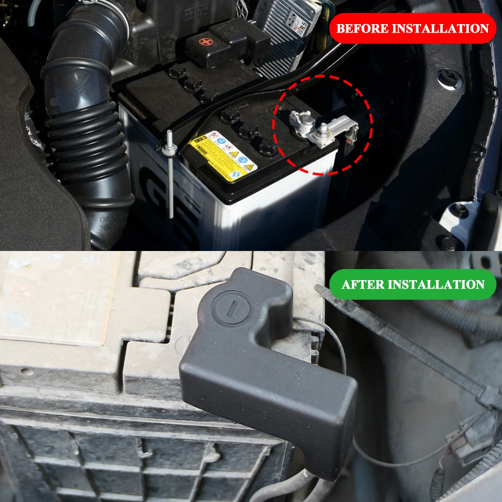 Color My Life Car Abs Nonflammable Negative Power Batteries Cover