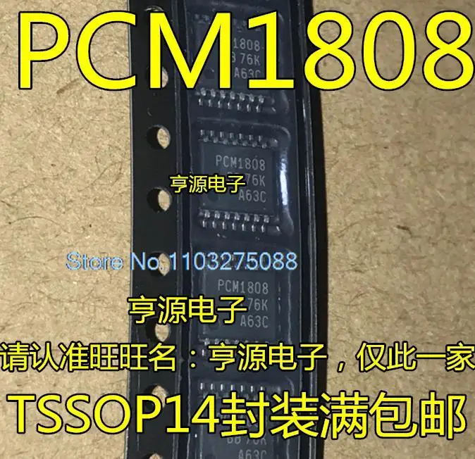 

(10 шт./лот) PCM1808PWR PCM1808 TSSOP-14 новый оригинальный запасной чип питания