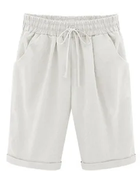 - Summer shorts Women Summer Bermuda Shorts Large Size 8xl Loose Casual Sports Stretchy Cotton Straight Leg Breathable Sweatshorts
