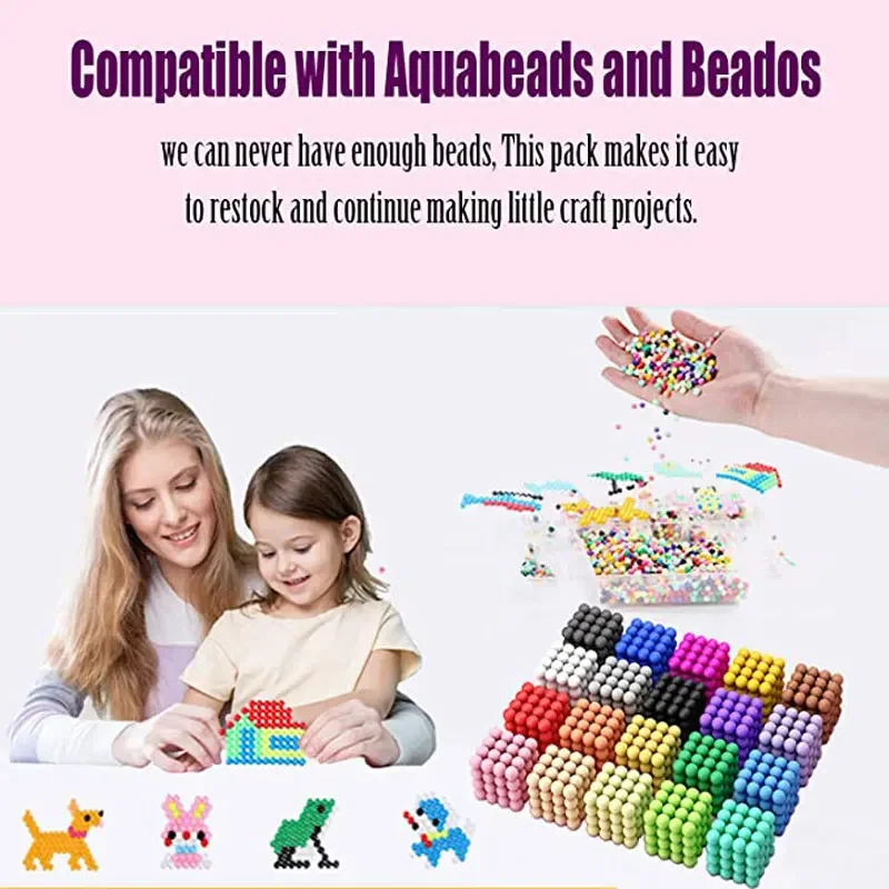 Aquabeads Water Sticky Beads 24 Color Water Spray Beads Refill Set - Main Image
