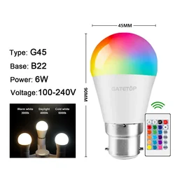 Multi - Color Smart LED Spotlight with Infrared Remote Control and Dimmable Features for Home and Party Ambiance (RGB - 4000K)