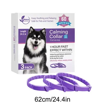 3/4 Pack Pet Calming Collar Stress and Anxiety Relief Calm Collar Adjustable Natural Calm Relax Soothing Collars for Cats Dogs 6