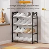 4 layer 56*47*19cm Household storage rack Simple shoe cabinet Shoe storage rack Cat galvanized tube shoe rack 4