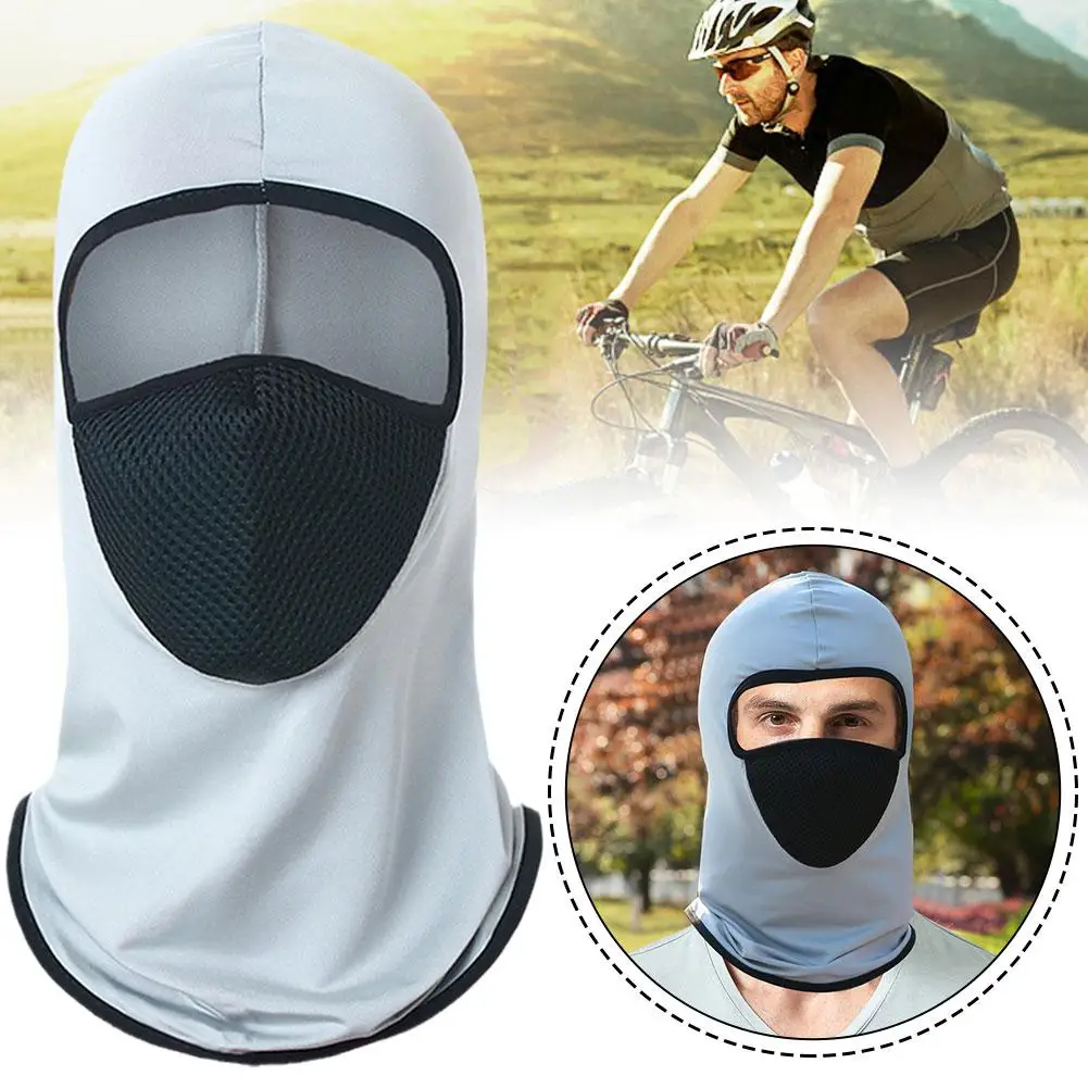 Bicycle Motorcycle Mask Outdoor Sports Head Cover Ice And Dust Sun Mask Mask Silk Breathable Wind Protection Outdoor Protec Q7G4